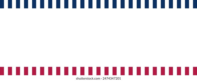 Minimalist blue red stripped background template. America 4th of July Memorial or Independence day theme wallpaper. 