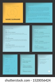 Minimalist blue resume cv template