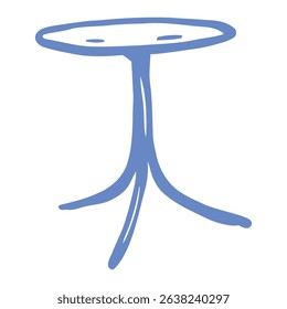 A minimalist blue round table design, ideal for modern home decor. Its clean lines make it perfect for small spaces, adding both style and functionality to living rooms or offices.