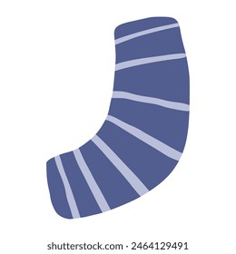 Minimalist Blue Striped Abstract Shape Design.