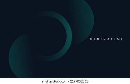 Minimalist blue tosca premium abstract background with luxury dark geometric elements. Exclusive wallpaper design for poster, brochure, presentation, website etc. - Vector EPS