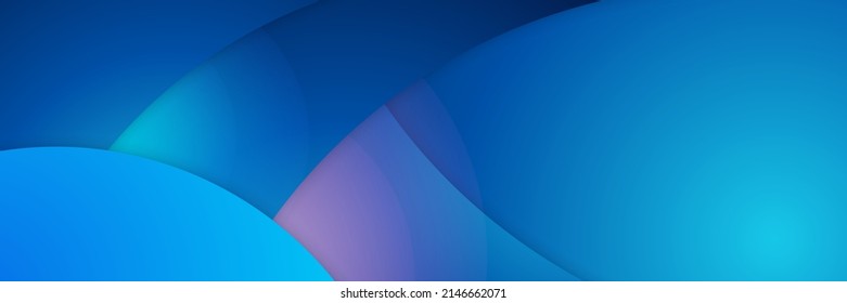 Minimalistischer blauer Farbverlauf abstrakter Hintergrund für breites Banner, Web-Header, Präsentationshintergrund. Modernes, dunkelblauer Hintergrund - Corporate Business Style Design