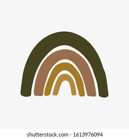 Minimalist bohemian rainbow print in pastel colors