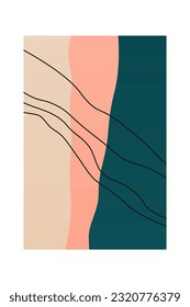 Minimalist Boho Abstract Background Art Wall Decor