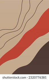 Minimalist Boho Abstract Background Art Wall Decor