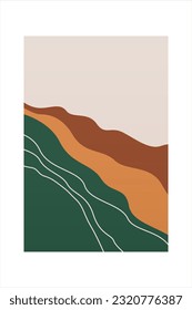 Minimalist Boho Abstract Background Art Wall Decor