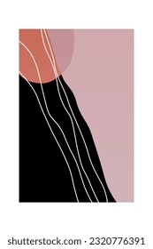 Minimalist Boho Abstract Background Art Wall Decor