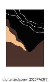 Minimalist Boho Abstract Background Art Wall Decor