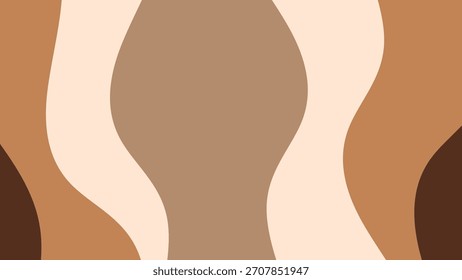 Minimalist boho abstract background with earth tone waves. Abstract desert landscape or sand dunes background. Minimalist wavy background.