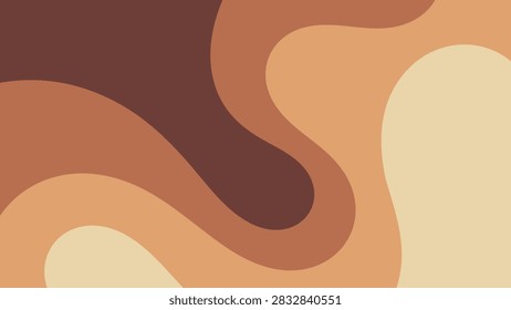 Minimalist boho abstract background with earth tone waves. Abstract desert landscape or sand dunes background. Minimalist wavy background.