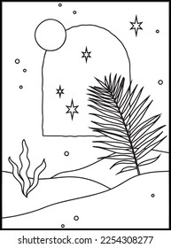 Minimalist Boho Coloring pages .