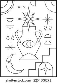 Minimalist Boho Coloring pages .