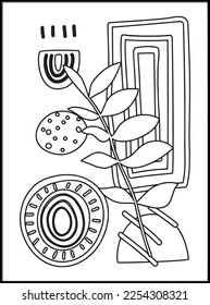 Páginas minimalistas de Coloreo de Boho .