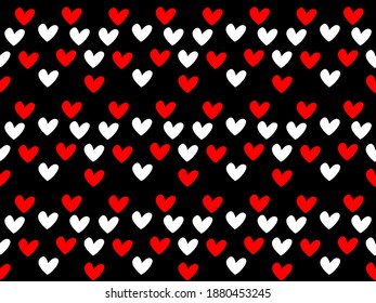The minimalist boho heartbeat red and white on black