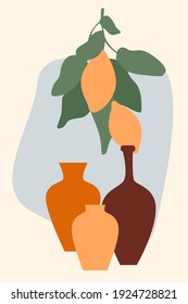 Minimalist boho poster. Abstract boho print for nursery wall decor, children shop advertising, t shirt print, summer psrty invitation etc.