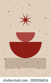 Minimalist Boho Poster or T Shirt Print Design