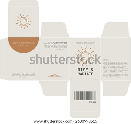 Minimalist Boho Skincare Box Packaging Design