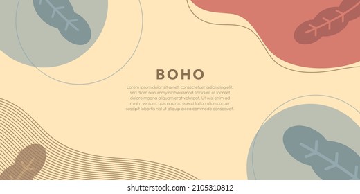 Minimalist Boho Style Background Vector Design eps 10 great to be used as a background, banner, poster, flyer, or any other projects to represent something in an artistic way