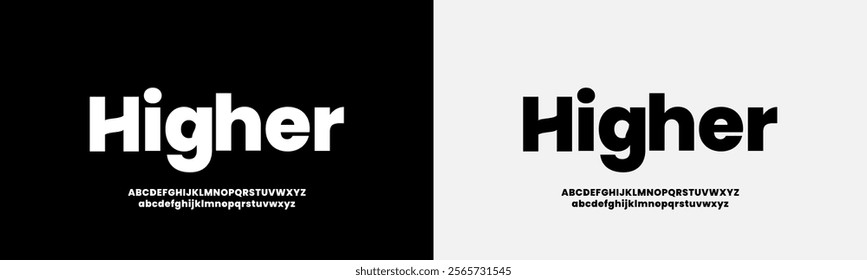 Minimalist bold font. Suits for any graphic design needs. Come in an edirable vector. Lettering alphabet typography.