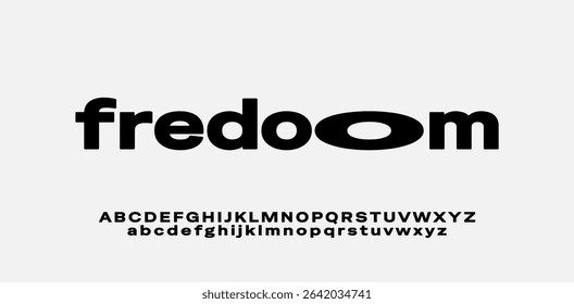 Minimalist bold font. Suits for any graphic design needs. Come in an edirable vector. Lettering alphabet typography.