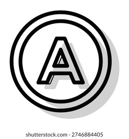 Minimalist bold letter a logo design in circular frame for branding