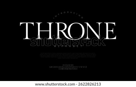Minimalist and bold serif typeface with elegant proportions, perfect for editorial, luxury branding, and sophisticated design