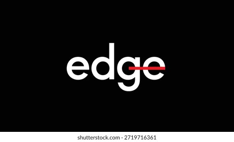 Una representación tipográfica minimalista y audaz de la palabra 'borde' se presenta sobre un fondo negro. Las letras blancas están limpias y
