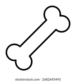 Icono de hueso minimalista – Ilustración vectorial