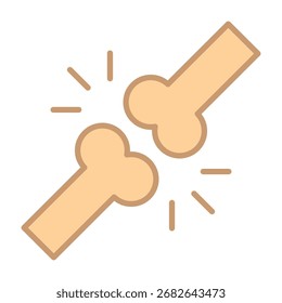 Minimalist Bone Icon – Vector Illustration