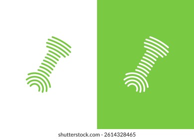 Minimalist bone logo design. Chiropractic and orthopedic logotype design template.