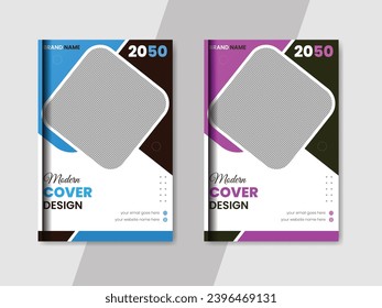 Minimalist book cover design business cover template modern book style