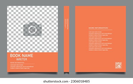 minimalist book cover design for magazine, stationary, headline. minimal stationery, education, journal book cover design. book mockup design. bookstore advertise, promotion, infographics cover design