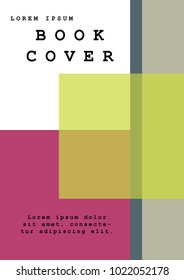 minimalist book cover made from sauares vector design