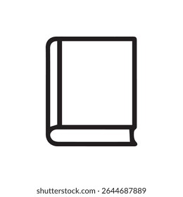 A minimalist book icon symbolizing education knowledge and the joy of reading ideal for designs related to learning and literacy
