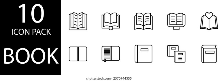 Minimalist book line icon full of meaning.