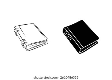 Minimalist Book And Notebook Illustrations For Education And Creative Projects