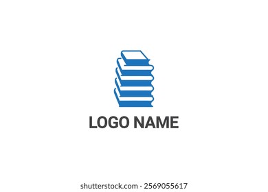 Minimalist Book Tower Logo Design Template