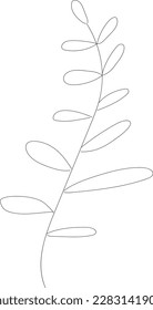 minimalist botanic icon, logo, design, vector illustration, one line drawing