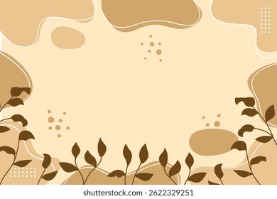 Minimalist Botanical Abstract  Background Vector Illustration