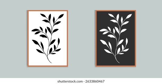 Minimalist Botanical Art Set for Modern Interior Design
