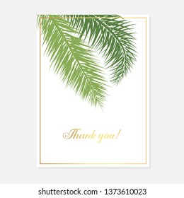 Minimalist botanical card template design. Vector decorative greeting card or invitation design background. 