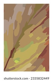 Minimalist botanical composition with leaf texture abstract collage