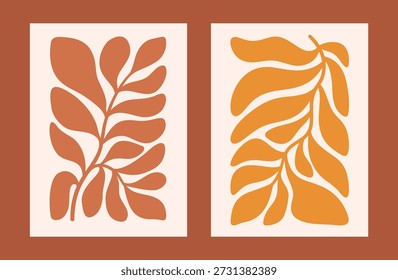 Minimalista Botánico Elementos decorativos orgánicos
