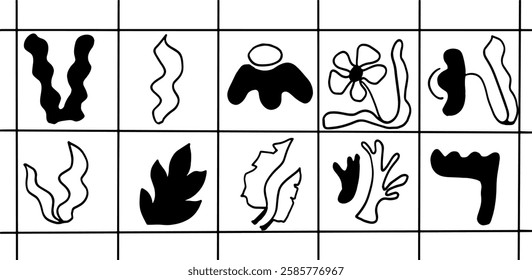 Minimalist Botanical Line Art – Nature Inspired Aesthetics Illustration Set