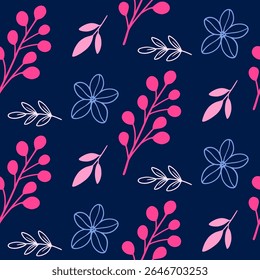 Minimalist botanical seamless pattern design