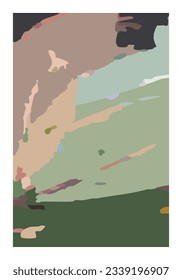 Minimalist botanical texture composition abstract collage