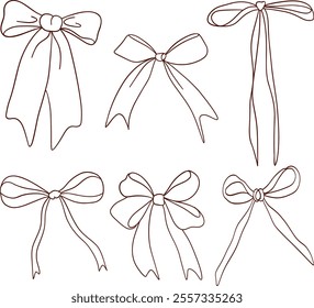 Minimalist Bow Line Art Collection