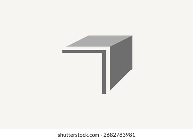 Caixa minimalista e logotipo de seta
