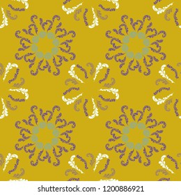 Minimalist branches elegant seamless floral motif pattern, stylized flowers organic print, vector ornate background. Modern floral stylized organic seamless fabric print vector with flowers, twigs.