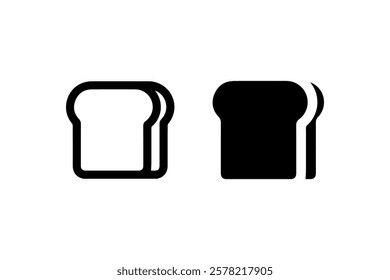 Minimalist Bread Slices Icon in Vector Style vector
